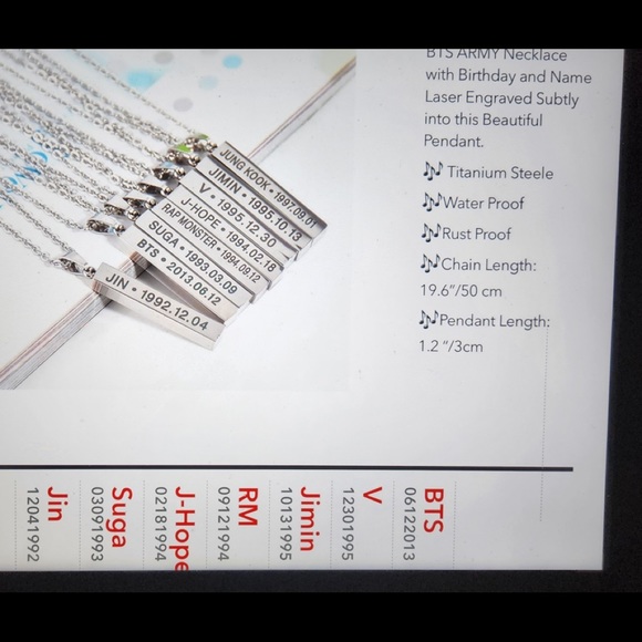 🍗BTS NECKLACE FOR ARMY][ - Picture 2 of 4